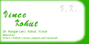 vince kohut business card